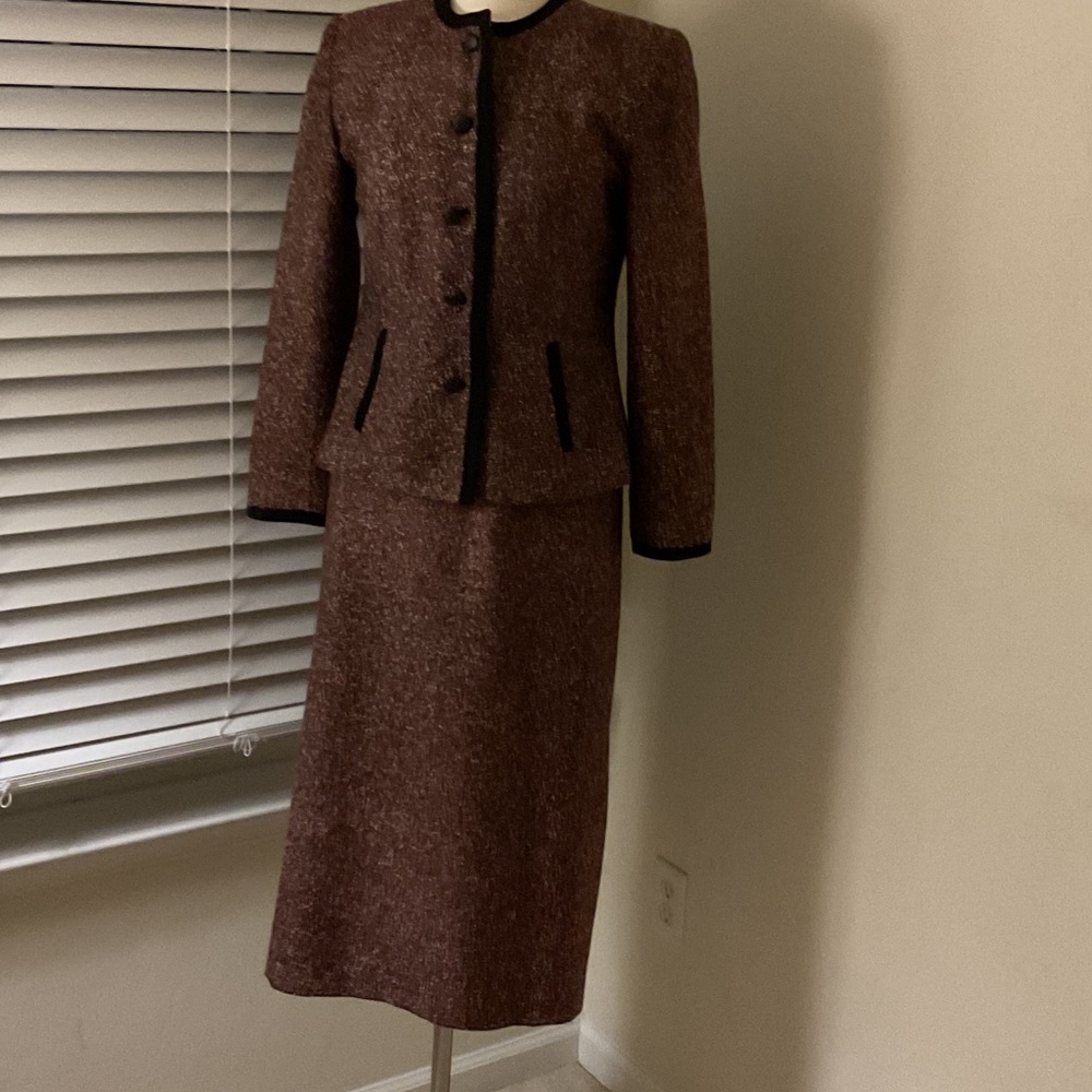 Sag Harbor Brown and Black Women's Suit
